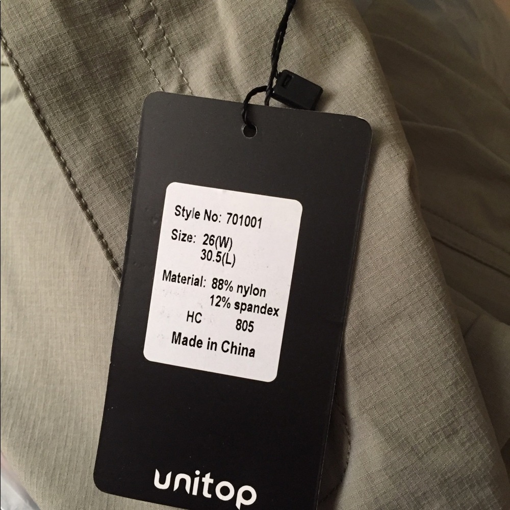 Nylon / spandex hiking pants